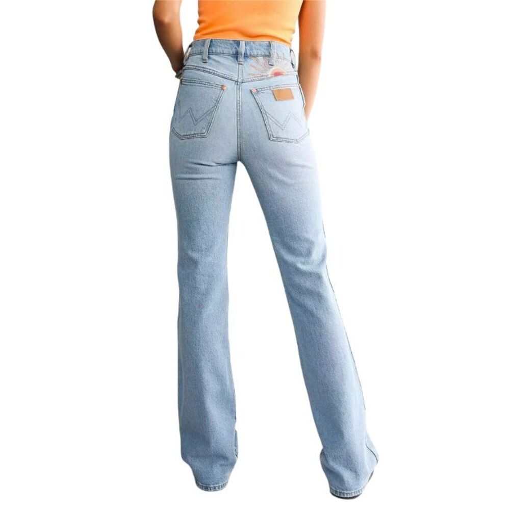 Wrangler 626 Earth Wash Flare Jeans High Rise Classic Denim Size 29/30
